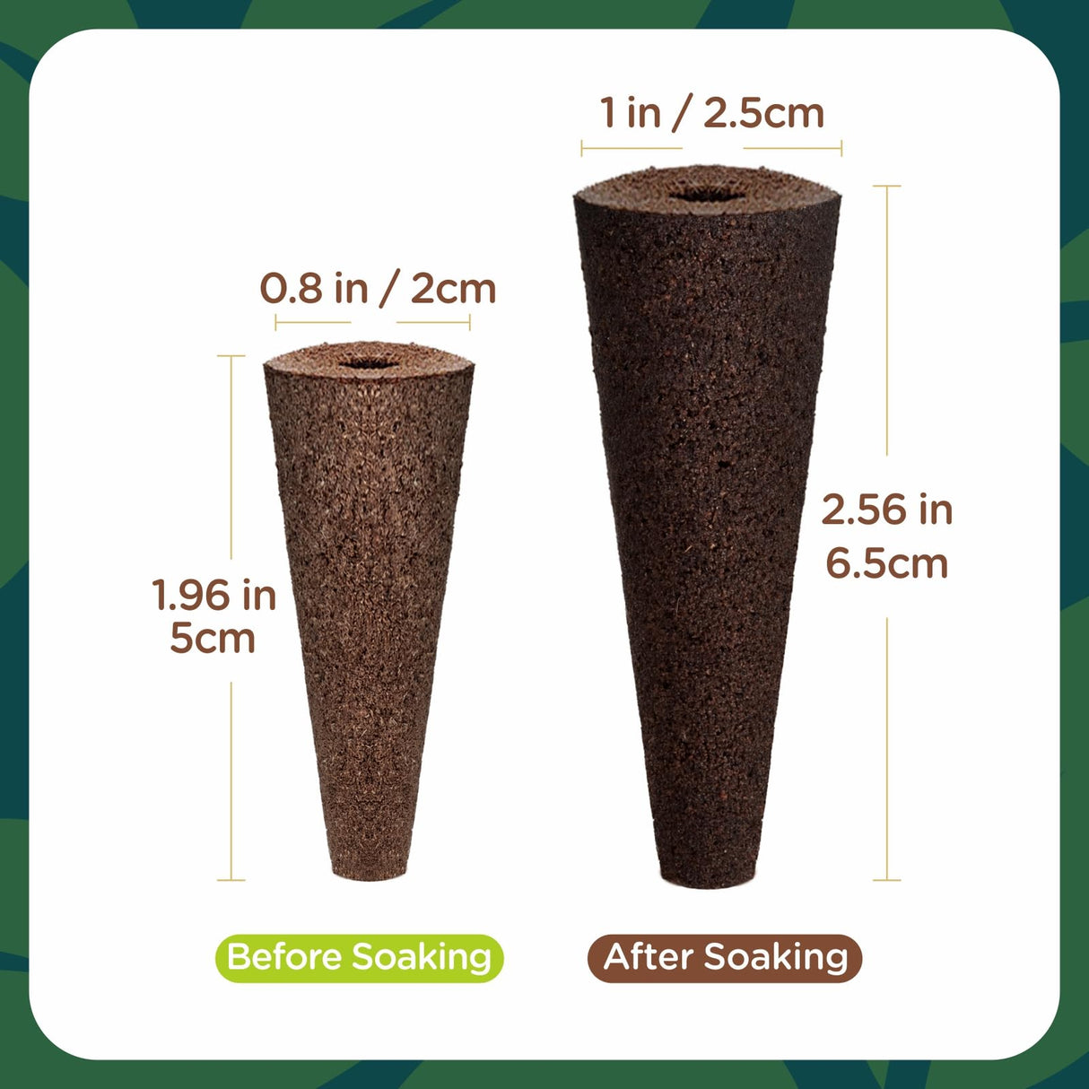 Hapxalie 150 Pack Grow Sponges for Hydroponics, Replacement Root Growth Sponges Compatible with AeroGarden, Seed Starter Pods for Hydroponic Indoor Garden System (Cone)