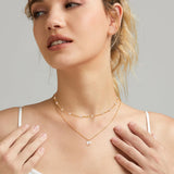 HERIER Gold Jewelry Set for Women Dainty Pearl Necklace for Women 14K Gold Plated Pearl Necklace and Earring Set Drop Earrings Bracelets Trendy Bride Jewelry