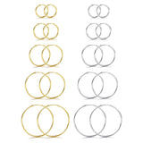 CASSIECA 10 Pairs Clip On Hoop Earrings for Women Fake Earrings Gold Silver