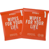 HyperGo XL Body Wipes for Women & Men – 12" x12" Rinse-Free Full Body Cleansing Wipes 2-20 Count Packs - Unscented | Biodegradable, Hypoallergenic, Aloe-Infused | Gym, Festival, Camping Essentials