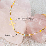 STORYJEWELLERY Retirement Gift for Woman 2026, Retirement Bracelet, Retired Gifts for Teacher Nurse and Coworker, Sterling Silver Cross Bracelet for Women