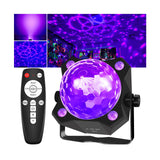 DJPTYGCK 2 in 1 Glow Party Black Light Disco Ball Light with Sound Activated Strobe Dj Party Lights Black Lights, for Halloween Christmas Birthday Decor Classroom Room Family Party Decor