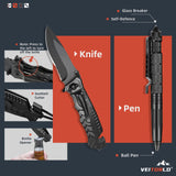 VEITORLD Gifts for Men Dad Him Christmas - Survival Gear and Equipment 12 in 1, Survival Kits - Cool Unique Fishing Hunting Birthday Gifts for Husband Teen Boy Boyfriend Women, Mens Stocking Stuffers