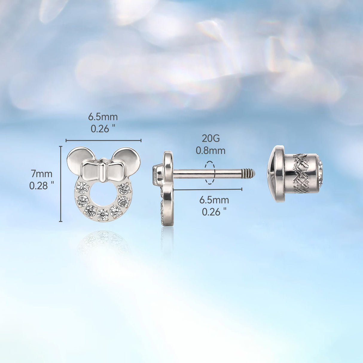 Limerencia Implant Grade Titanium Screw Back Earrings for Sensitive Ears