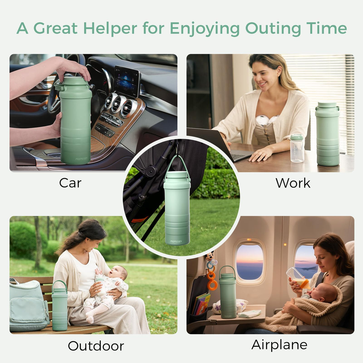 Momcozy 22oz Portable Breastmilk Cooler for 24H Outdoor, Newborn Essentials