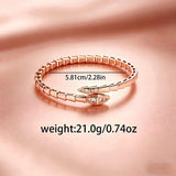 Ladies' Serpentine Bracelet，Rose Gold snake shaped bracelet