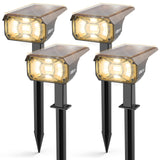 LEREKAM Solar Spot Lights Outdoor Landscape Lights, 40 LEDs Solar Landscape Spotlights Outdoor Waterproof Auto On/Off Garden Lights, Outdoor Lights for Yard Palm Trees Driveway Patio Pool