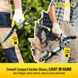 Colwelt Loppers Hedge Shears Garden Shears Set 3Pcs, Compact 17’’ Anvil Branch Cutter & Hedge Clippers & Garden Scissors, Shears Gardening Tools for Yard(Set for the bulk of light-to-moderate pruning)