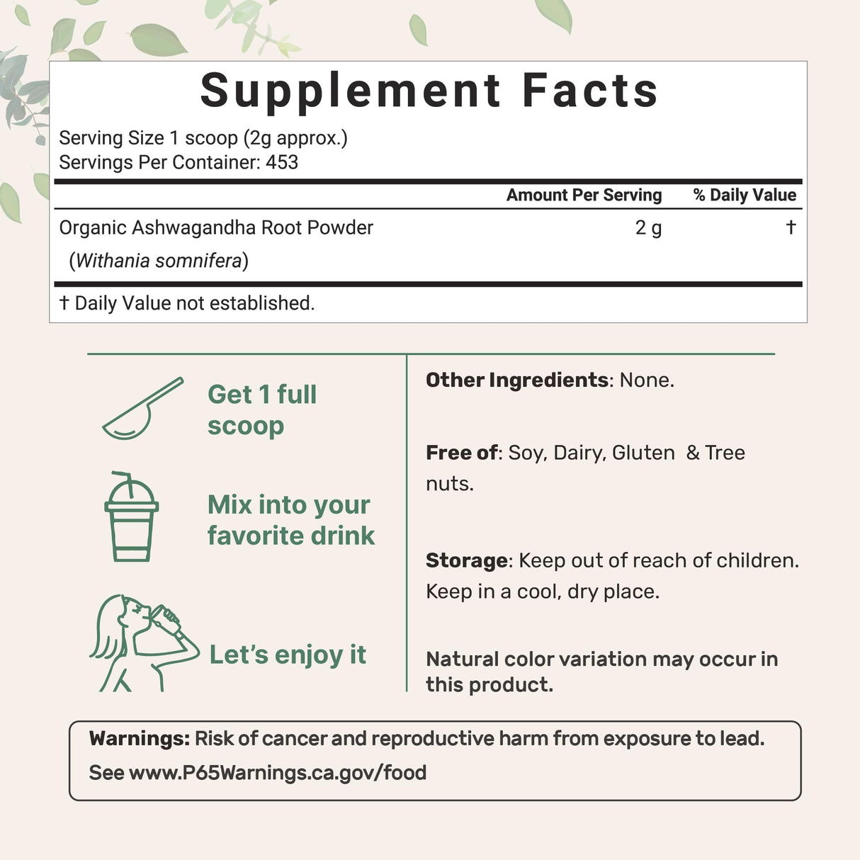 Micro Ingredients Organic Ashwagandha Root Powder | 2 Pound, No Filler, No Additives, Highly Purified | Active Withanolides, Adaptogenic Ayurvedic Herbal Supplements, Gluten Free, India Origin