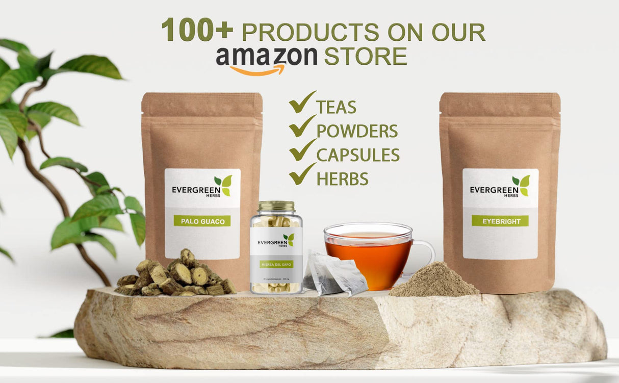 Evergreen Herbs Cuachalalate Herb (Amphipetyglum Adstringens) - Resealable Stand Up Pouch to Ensure Freshness! (Capsules)