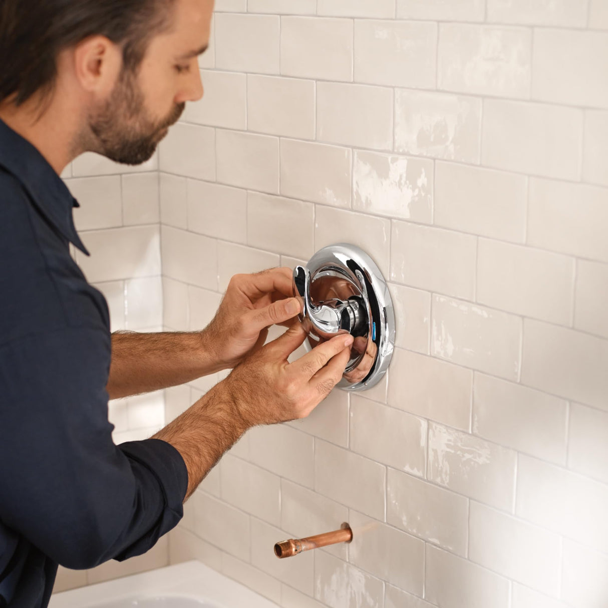 Moen M Pact PosiTemp Pressure Balancing Brass Tub and Shower Valve with IPS Connections, 2510