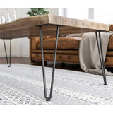 SMARTSTANDARD 16" Hairpin Furniture Legs, Metal Home DIY Projects for Nightstand, Coffee Table, Desk, etc with Rubber Floor Protectors Black 4PCS