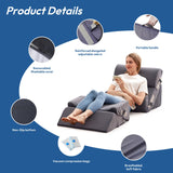 Ahpmeoa 6PCS Wedge Pillow Set for After Surgery, Back Support Pillow for Bed, Bed Wedge Pillow for Post Surgery, Back Rest Pillow for Sitting in Bed, Pillow for Back Pain Relief, Plush Grey