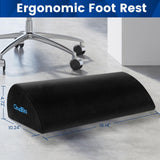 Foot Rest for Under Desk at Work,Office Desk Accessories with Soft Foam and Washable Removable Cover, Foot Stool for Office, Car, Home to Foot Support and Relax Ankles, Black