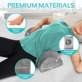 2 Pack Large Half Moon Bolster Pillow for Legs, Knees, Lower Back and Head (2 Pack) Lumbar Support Pillow for Bed, Sleeping | Semi Roll for Ankle and Foot Comfort - Machine Washable Cover, Grey