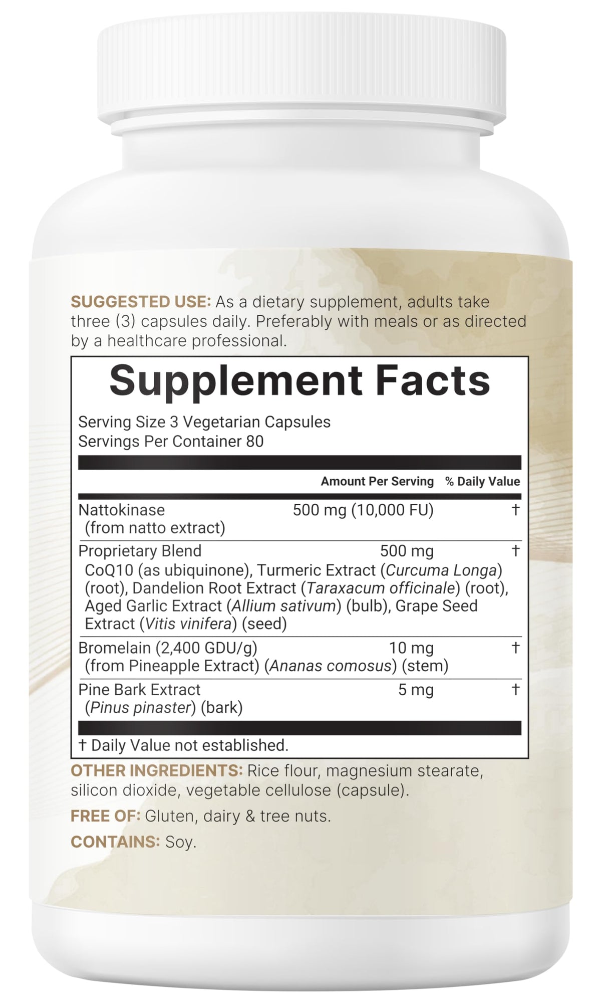 Micro Ingredients Nattokinase 10,000 FU Per Serving, 240 Veggie Capsules