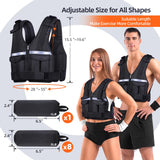 Adjustable Weighted Vest Weights Set: Sportneer 2 4 6 8 10 12 14 16 18 Lbs Body Weight Vests 9 In 1 Fast Adjust Running Vest for Men Women Gym Home Workout Fitness Exercise Strength Training 2-18 Lbs
