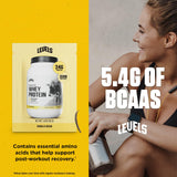 Levels Grass Fed Whey Protein Powder, No Artificials, 24G of Protein, Vanilla Bean, 12 Count