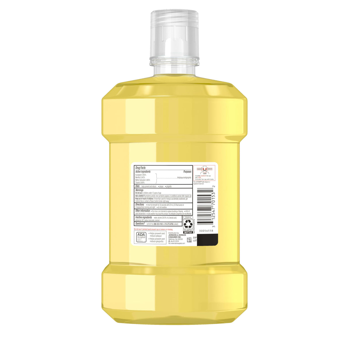 Listerine Original Antiseptic Oral Care Mouthwash to Kill 99.9% of Germs That Cause Bad Breath, Plaque and Gingivitis, ADA-Accepted Mouthwash, Original Flavored Oral Rinse, 1.5 L, 6 Pack