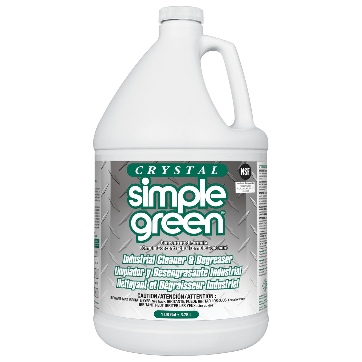 Simple Green 19128 Crystal Industrial Cleaner/Degreaser, 1 Gallon Bottle