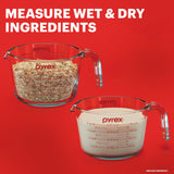 Pyrex Essentials (3-Pack) Glass Measuring Cups Set (1, 2 & 4 Cup)