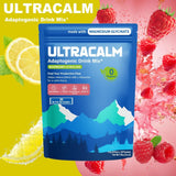 UltraCalm Super Cortisol Drink – Calm Magnesium Glycinate Powder – 30 Servings – L-theanine, Ashwagandha, Vitamin D – No Sugar – Raspberry Lemonade – Electrolytes Powder