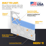 BNX TruFilter 20x22x1 Air Filter MERV 11 (12-Pack)- MADE IN USA - Allergen Defense Electrostatic Pleated Air Conditioner HVAC AC Furnace Filters for Allergies, Dust, Pet, Smoke, Allergy MPR 1200 FPR 7