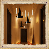 Homemory Hanging 20 Pcs Floating Candles with 2 Wand Remote and String, Flying Flameless LED Taper Candles Warm White Light, Battery Operated Window Candle for Halloween Christmas Party