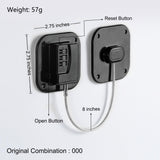 Refrigerator Lock, Heavy Duty Fridge Lock, Combination Lock for Refrigerator Cabinets, Drawers, Safety, Easy Install No Keys Needed (Black-1Pack)