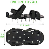 CASUSEN Lawn Aerator Shoes, Aerator Lawn Tool One Size Fits All for Yard Patio Lawn and Garden, Newly Upgraded X-Shaped 8-Strand Straps, Steel Spikes for Soil Aeration