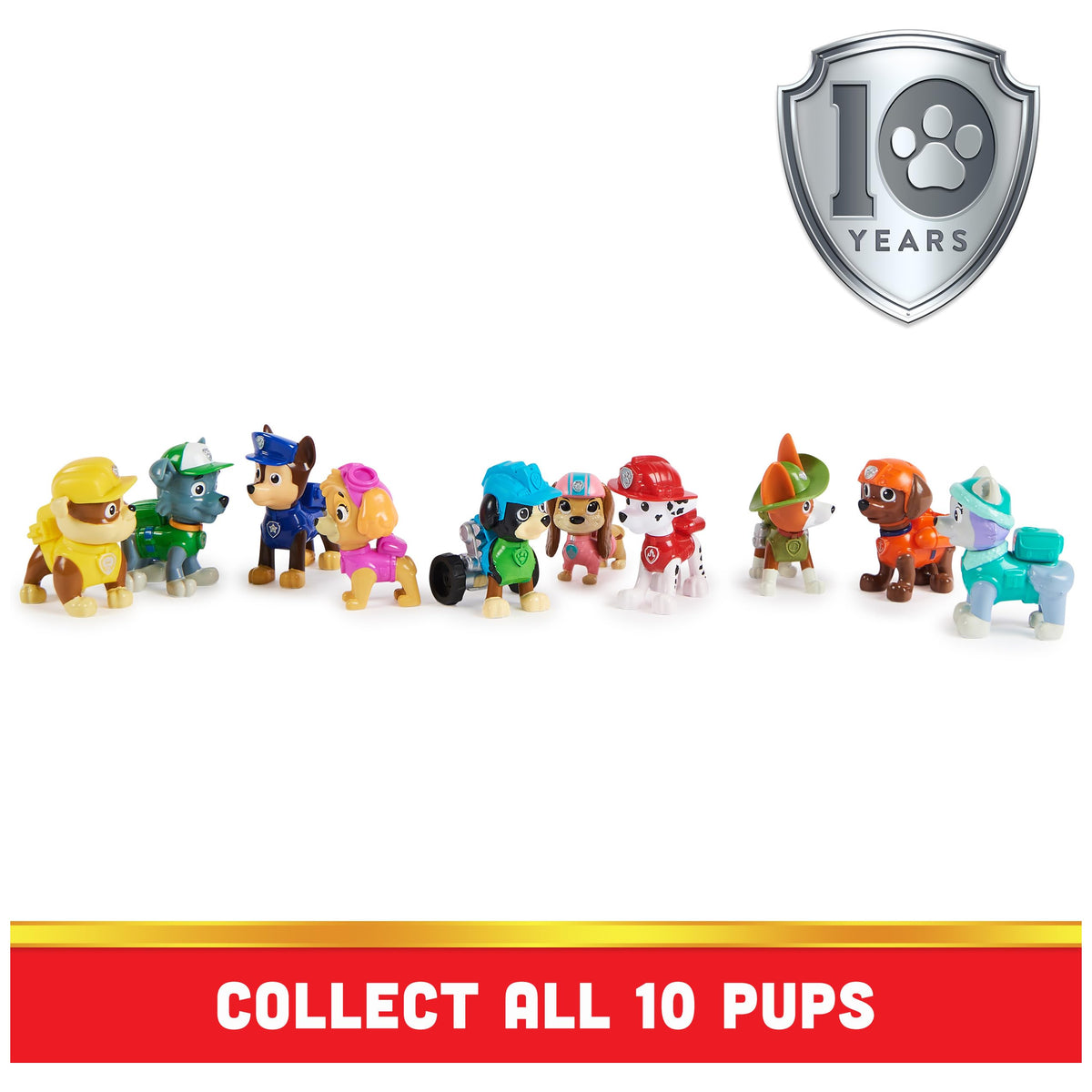 Paw Patrol 10th Anniversary All Paws On Deck 10 Figure Gift Pack