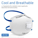 VEVOX™ N95 Masks for Adults – NIOSH Approved – 10 or 20 Pack – Valved Particulate Respirator with Comfort-Plus Seal – Dust Masks for Construction Work, Sanding, Woodworking, Mold, Drywall & Pollen
