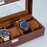 ProCase Watch Box, 6 Slot Mens Watch Display Case, Espresso