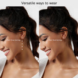 HERIER Gold Jewelry Set for Women Dainty Pearl Necklace for Women 14K Gold Plated Pearl Necklace and Earring Set Drop Earrings Bracelets Trendy Bride Jewelry