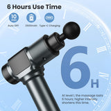 JQX Massage Gun, Deep Tissue Massager Gun for Pain Relief, Percussion Muscle Massage Gun for Athelets, Handheld Electric Back Massager with 30 Speed Levels & 9 Massage Heads