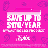 Ziploc Gallon Food Storage Bags, Stay Open Design with Stand-Up Bottom, Easy to Fill, 162 Count