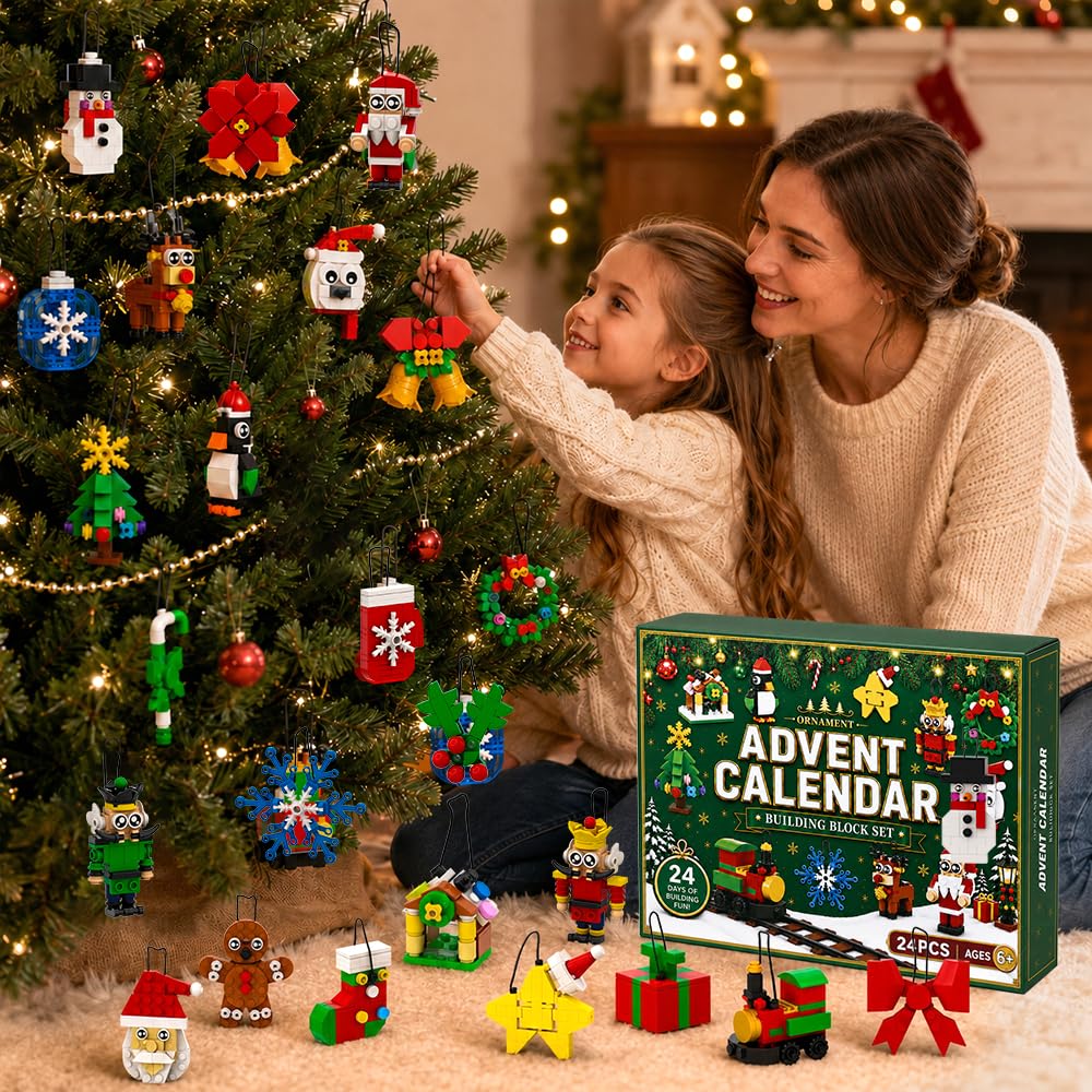 Celltestria Advent Calendar 2026 Christmas Building Ornament Toys for Kids