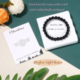 Jewdreamer 16PCS Natural Crystal Bracelets for Women Men - 8mm Semi-Precious Gemstone Beaded Bracelets, Round Gemstones Stretch Bracelet, Yoga Bracelets Jewelry Gift