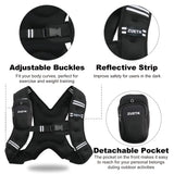 ZUETK Weighted Vest, 6lb/8lb/12lb/16lb/20lb/25lb/30lb Weight Vest with Reflective Stripe, Weighted Vest for Men Women Workout Equipment for Strength Training, Running, Jogging, Fitness, Weight Loss