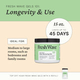 Fresh Wave Odor Removing Gel, Original 15 oz. & Lavender 7 oz.| Safer Odor Absorbers for Home | Natural Plant-Based Odor Eliminator | Every 7 oz. Lasts 15-30 Days | for Cooking, Trash & Pets