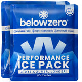 Below Zero Prefilled Reusable Ice Packs for Coolers | Long Lasting Freezer Ice Blocks for Camping, Lunch Bags & More | 48 Hour Cooler Ice Pack Technology | Medium 10”x9” (2-Pack)