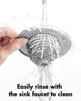 Revolutionary Kitchen Sink Drain Strainer/Patented Reversible Chain Mesh, Effortless Cleaning & Debris Catcher, Large Capacity, No Clog, 304 Stainless Steel & Rust-Proof/Handmade