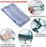 SHANGXING 4 Tier Roll-Up Zipper Door Greenhouse Replacement Cover- 63 x 27 x 19 Inch Clear PVC Plant Greenhouse Cover for Gardening Plants Cold Frost Protection Wind Rain Proof (Frame NOT Include)