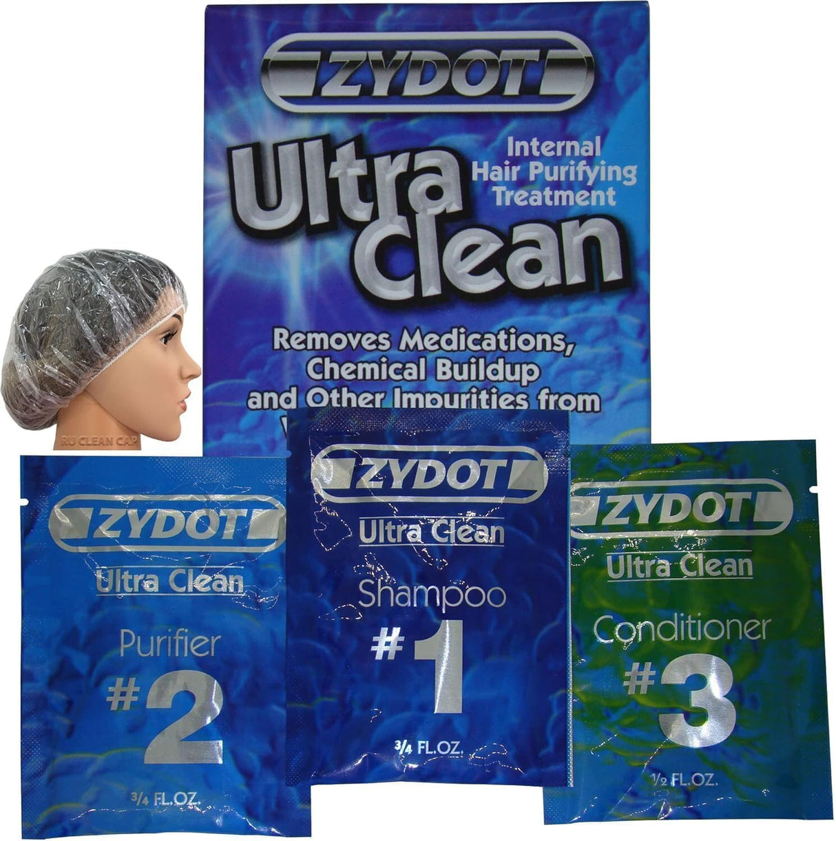 Zydot Ultra Clean Hair Detox Shampoo & Conditioner Kit, Removes Medications, Chemical Buildup & Impurities, Deep Cleansing Shampoo with Purifier & Conditioner for Hair Shaft Detox