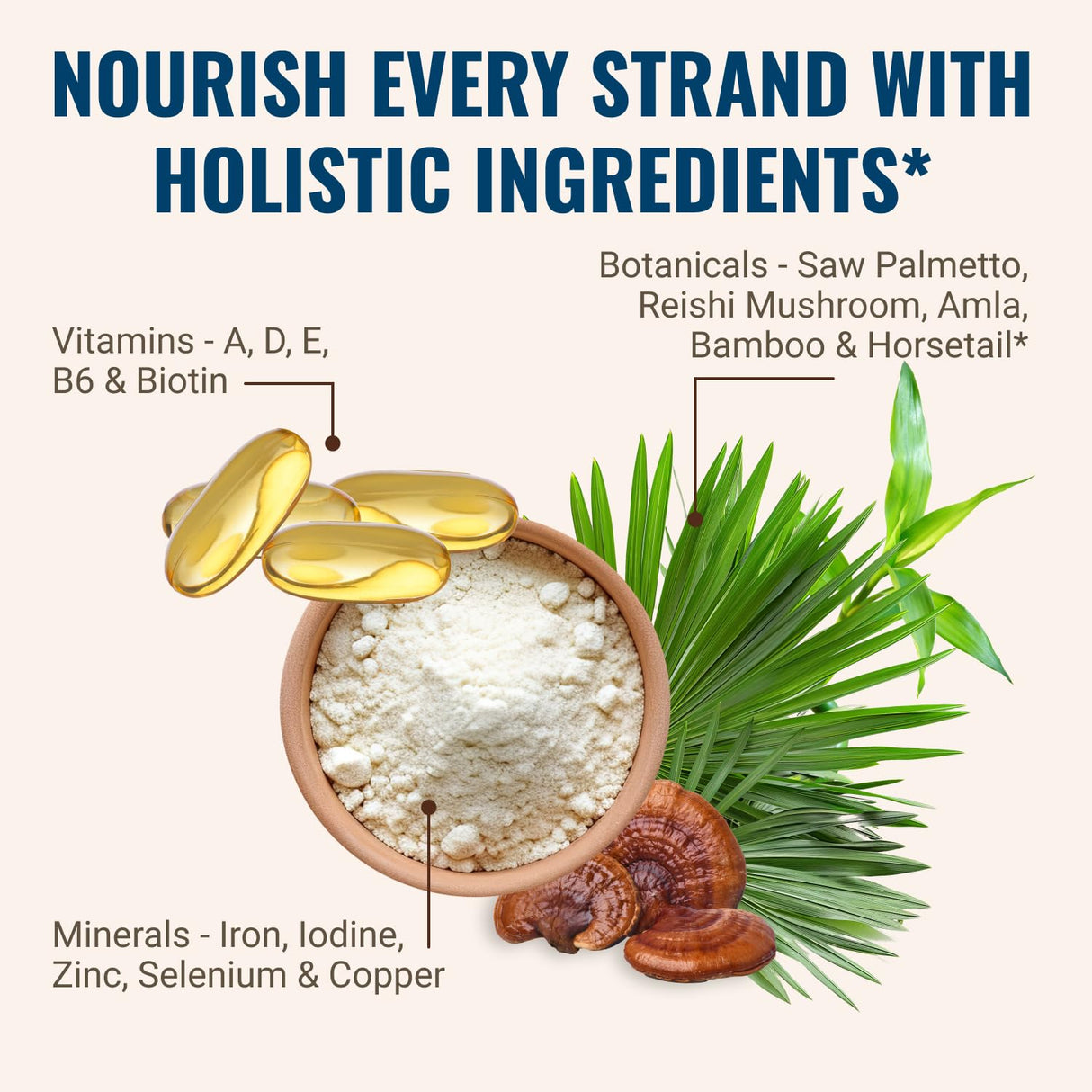 Hair La Vie Live Conscious Clinical Formula Hair Growth Vitamins for Women and Men w/Biotin 5000mcg, Collagen & Saw Palmetto (Pack of 1)