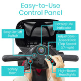 Vive 4 Wheel Mobility Scooter - Electric Powered Wheelchair Device - Compact Heavy Duty Mobile for Travel, Adults, Elderly - Long Range Power Extended Battery with Charger & Basket (FSA/HSA Eligible)