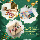 Jelly Roll Quilting Fabric, Scraps Squares Strips, Snowman Pattern Roll Cotton Fabric for Christmas DIY Crafts & Home Decor