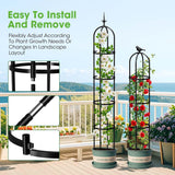 2PCS Garden Obelisk Trellis for Climbing Plants Outdoor, 6.2 ft Tall Trellis for Roses Clematis Jasmine Ivy Flower Light Climbing Vines Potted Plant Support, Patio, Yard