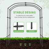DoCred Garden Arch Trellis, 87''H x 75''L Metal Trellis for Climbing Plants