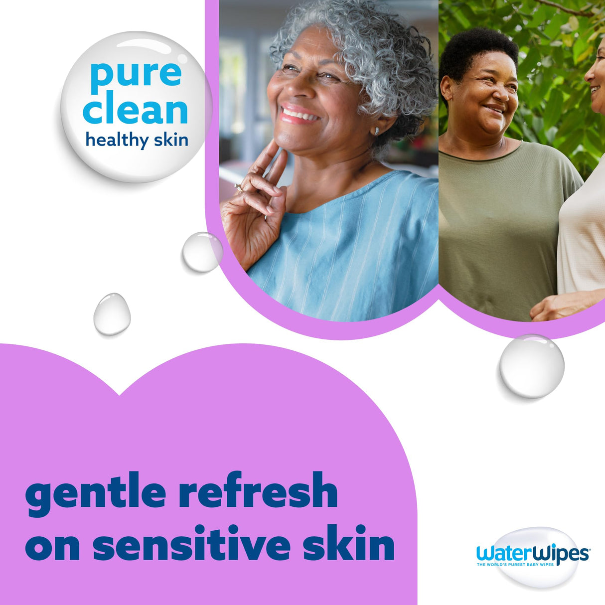 WaterWipes Adult Care Wipes, Extra-large 99.9% Water Based Wipes, Unscented & Hypoallergenic for Sensitive Skin, 180 Count (6 Packs)